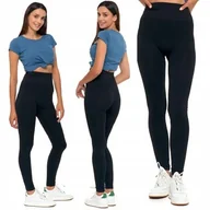 Legginsy - Moraj legginsy damskie Elastyczne legginsy czarne klasyczne długa S/m - miniaturka - grafika 1