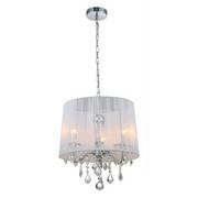 Lampy sufitowe - Italux Żyrandol Cornelia 3 Biały organza MDM-2572/3 W - miniaturka - grafika 1