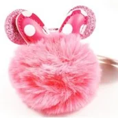 Breloczki dla dzieci - MCD Brelok Pompon, kokarda, kropki, ciemny róż - MCD - miniaturka - grafika 1