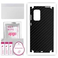 Szkła hartowane na telefon - Folia naklejka skórka strukturalna na TYŁ+BOKI do Samsung Galaxy A73 -  Carbon Czarny - apgo SKINS - miniaturka - grafika 1