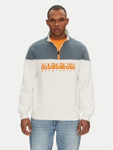 Napapijri Bluza B-Saturnia NP0A4ICHN1A1 Biały Regular Fit - Bluzy męskie - miniaturka - grafika 1