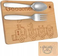 Sztućce dla dzieci - Zestaw Śniadaniowy dla Dzieci Deska i Sztućce Goodchef - miniaturka - grafika 1