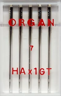 Igły półpłaskie ORGAN HAx1GT do jedwabiu 5x '55 - Akcesoria i części do maszyn do szycia - miniaturka - grafika 1