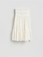 Spódnice - Reserved - Koronkowa spódnica maxi - biały - miniaturka - grafika 1