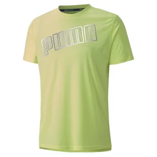 Koszulka męska Puma RUN LOGO SS żółta 51937405-L - Koszulki męskie - miniaturka - grafika 1