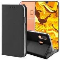 Etui i futerały do telefonów - Etui Z Klapką Do Samsung Galaxy A40 Czarne Zamykane Magnetyczne Kabura Flip - miniaturka - grafika 1