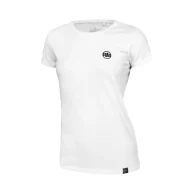 Koszulki sportowe damskie - Pit Bull Damska Koszulka T-shirt Slim Fit Small Logo White - miniaturka - grafika 1