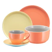 Serwisy obiadowe - Serwis obiadowo kawowy na 6 osób BORNEO orange-grey-yellow - miniaturka - grafika 1