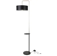 Lampy stojące - Czarno złota podłogowa lampa Bubena - miniaturka - grafika 1