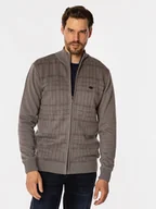 Bluzy męskie - Bluza męska rozpinana streetwear z kołnierzykiem Lee Cooper Chao 3947 XL Szara (5905991711551). Bluzy męskie streetwear - miniaturka - grafika 1