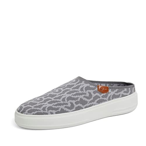Dearfoams Damskie tenisówki Annie, szara dzianina, rozmiar 5,5 UK, Szare dzianinowe, 38.5 EU