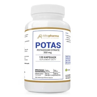 ALTOPHARMA Cytrynian potasu 350mg, 120 kaps. - Witaminy i minerały - miniaturka - grafika 1