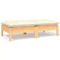 Sofy ogrodowe - VidaXL Lumarko 2-osobowa sofa ogrodowa z kremowymi poduszkami, drewno sosnowe! 806658 VidaXL - miniaturka - grafika 1