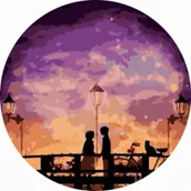 Malowanie po numerach - Twoje Hobby Malowanie po numerach okrągłe - Miłość 40cm - miniaturka - grafika 1