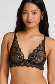 Biustonosze - Hunkemöller Biustonosz z Fiszbinami Bez Wkładek Prina Czarny - miniaturka - grafika 1