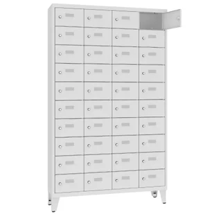 Bardzo pojemna szafka z 40 schowkami na śniadanie dla uczniów lub pracowników MSUS 3410 ST - Szafki BHP - miniaturka - grafika 1