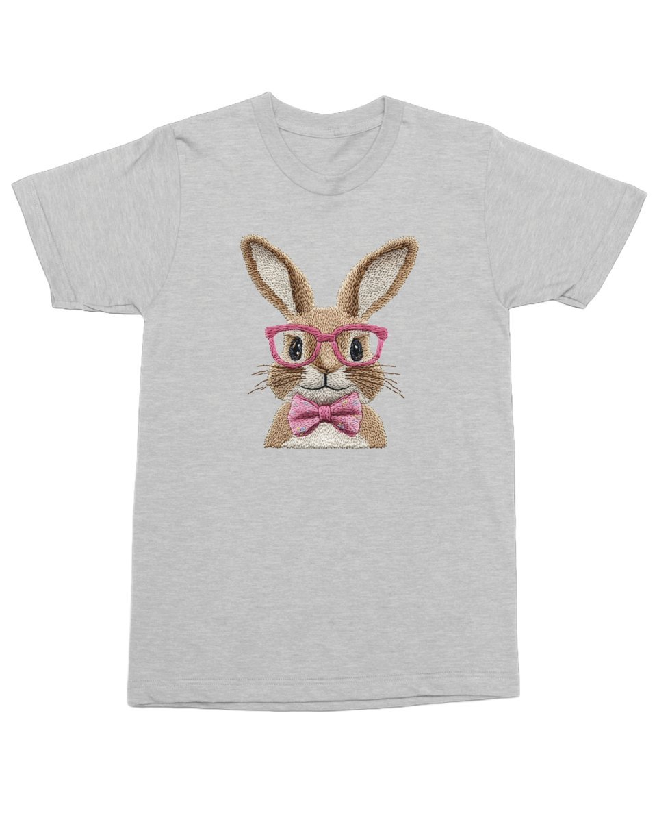 Koszulka Wielkanocna Zając z muszką Elegancki Zajączek Szara M