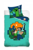 Pościel dla dzieci - Pościel Dziecięca Minecraft 140x200cm Steve Alex Creeper Skeleton Enderman - miniaturka - grafika 1