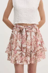 Guess spódnica LAILA kolor beżowy mini rozkloszowana W4YD57 WDW82 - Spódnice - miniaturka - grafika 1