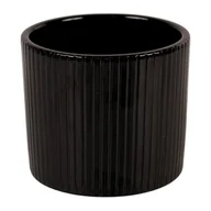 Donice - Osłonka cylinder Verical 13 cm czarny - miniaturka - grafika 1