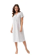 Bielizna nocna - Damska koszulka nocna Elena ecru 4XL - miniaturka - grafika 1
