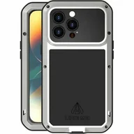 Etui i futerały do telefonów - LOVE MEI Etui Pancerne + szkło Powerful do iPhone 14 Pro srebrne - miniaturka - grafika 1