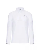 Koszulki jeździeckie - Koszula konkursowa HARCOUR Piano męska biała, rozmiar: M - miniaturka - grafika 1