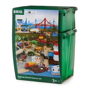 BRIO Kompletna makieta drogowo kolejowa 33766 - Pociągi dla dzieci - miniaturka - grafika 1