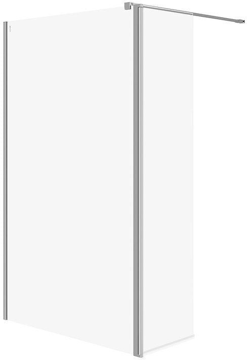 Cersanit Kabiny walk-in SET B790: Kabina walk-in MILLE ścianka stała chrom 120x50x200 S601-177