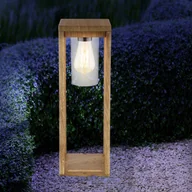 Lampy ogrodowe - Globo Lampa cokołowa Candela wygląd drewna, 50 cm - miniaturka - grafika 1