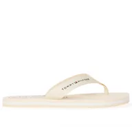 Klapki i japonki damskie - Japonki Tommy Hilfiger Global Stripes Flat Beach Sandal FW0FW07856-AEF - beżowe - miniaturka - grafika 1