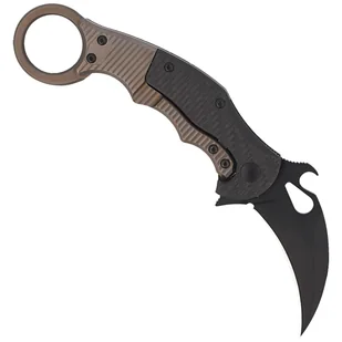 Nóż składany FOX Karambit Titanium Frame Lock / Carbon Fiber, Cerakote Black Elmax (FX-599TiC) - Noże - miniaturka - grafika 3