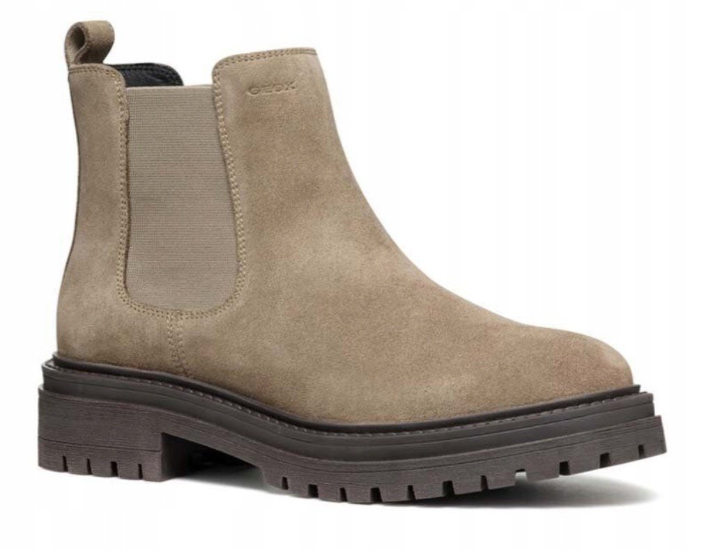 GEOX BOTKI SKÓRZANE BRĄZOWE WSUWANE DAMSKIE 39 Ż8B