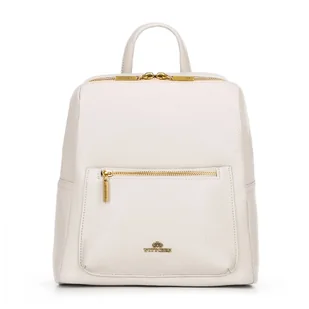 Damski plecak ze skóry naturalnej pudełkowy kremowy - Torebki damskie Damski plecak ze skóry naturalnej pudełkowy kremowy - Torebki damskie - miniaturka - grafika 1