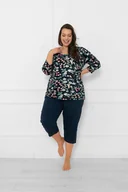 Piżamy damskie - Piżama damska 3/4 rękaw, 3/4 spodnie Lucja - Italian Fashion - miniaturka - grafika 1