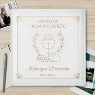 Albumy fotograficzne - Duży album na zdjęcia z grawerem dla dziewczynki na komunię - miniaturka - grafika 1