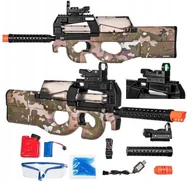 Zabawki militarne - KARABIN PISTOLET P90 NA KULKI DO AUTOMAT KULKI + ŻELOWE CS ZESTAW - miniaturka - grafika 1