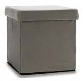 Pufy i podnóżki - Pufa Velvet Pojemnik Schowek Kufer Składana 30L Ar - miniaturka - grafika 1