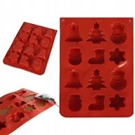 Formy do ciast - La Cucina Forma silikonowa Christmas, 12 kształtów - miniaturka - grafika 1