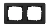 Klawisze i ramki - Gira Ramka podwójna E1 - czarny mat - miniaturka - grafika 1