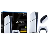 Konsole Playstation - Sony PlayStation 5 Digital Slim E Chassis PS5 825GB + Stacja ładowania DualSense - miniaturka - grafika 1