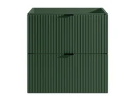 Szafki łazienkowe - Wisząca szafka pod umywalkę, ryflowana – Matowa zielona – 60 cm – ZEVINI - Matowa zieleń - 60 cm - ZEVINI - miniaturka - grafika 1