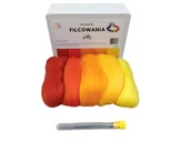 Dekoratorstwo - Wełna merynos, zestaw kolorów, 3 igły: żółty - miniaturka - grafika 1