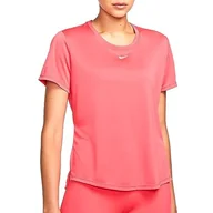 Koszulki i topy damskie - Nike Women's Top W Nk One Df Ss Std Top, Lt Fusion Red/White, DD0638-648, 2XL - miniaturka - grafika 1