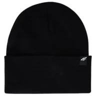 Czapki damskie - Czapka zimowa uniseks 4F 4FWAW25ACAPU674-20S Czarny U - miniaturka - grafika 1