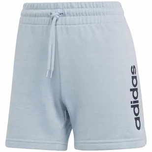 Spodenki damskie adidas Essentials Linear French Terry błękitne IL3355 XL - Spodenki damskie - miniaturka - grafika 1