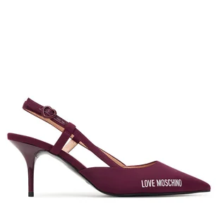Sandały LOVE MOSCHINO JA10267G1NIMX55641 Bordowy - Sandały damskie - miniaturka - grafika 1