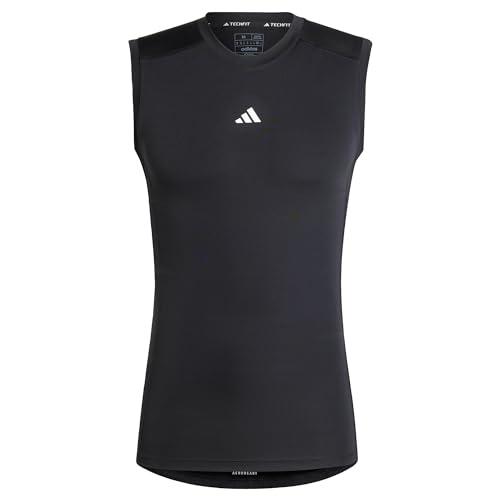 adidas Męska koszulka treningowa Techfit bez rękawów, XXL, krótka, czarna