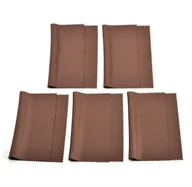 Akcesoria do okularów - 5x Brązowa ściereczka do okularów Mikrofibra wersja Premium - miniaturka - grafika 1