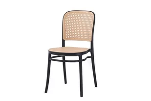 King Home Krzesło WICKY czarne z tworzywa, ażurowe siedzisko i oparcie KH010100231 - Krzesła - miniaturka - grafika 1